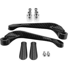 Keenso 1 Pair Motorcycle Brake Clutch Guard, 7/8" 22mm Carbon Fiber Motorcycle Brake Clutch Levers Handlebar Protect Guard for Motorcycles Scooters(Black)