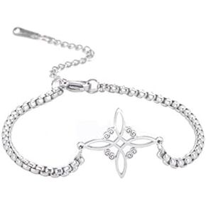 Witches Knot Bracelet for Women Girls Celtic Knot Link Bracelets Stainless Steel Witchcraft Geometric Protection Amulet Jewelry Gifts