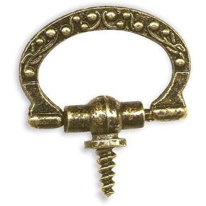 Antique Brass Ring Hanger, Oval Style (Pack of 3)