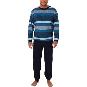 Normann Care Men's Long-Sleeve Alzheimer's Clothing Jumpsuit Overall Onesie with Zipper at Back and Leg