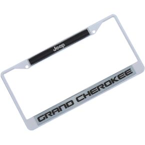 Logo License Plate Frame for Jeep Grand Cherokee (Silver)