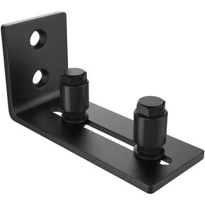 ZEKOO Barn Door Floor Guide,Flush Design Bottom Flat Floor Guide,Adjustable Wall Mount Stay Roller Black Barn Door Stopper for Pocket Closet Barn Doors