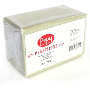 Pepy Reusable and Non-Drying Oil-Based Plasticine Modeling Clay, Cream, 2 Pounds, Sulfur-Free & Non-Toxic, Great for Kids, Beginners, and Artists, Perfect for Arts and Crafts Projects