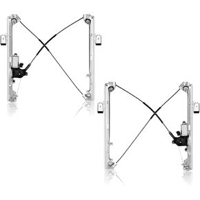 Pair Front Driver & Passenger Power Window Regulator w/Motor Compatible for Chevy Silverado Tahoe Suburban Avalanche Cadillac Escalade GMC Yukon Sierra 2000-2006 Left & Right Side Set of 2