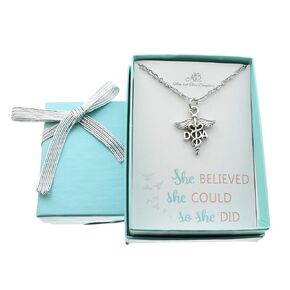 Dental Assistant Necklace. Dental Assistant Gift. Caduceus Necklace. She Believed She Could So She Did. Dental Assistant Graduation. Dental Student. Dental School.