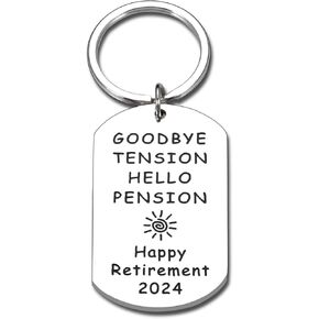Retirement Gifts for Women Men 2024 Happy Retirement Appreciation Gift Keychain for Coworker Teacher Mentor Leader Retirement Employee Coworker Boss Coach Nurse Retired Gifts
