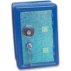 Rhode Island Novelty 7 Inch Glitter Locker Safe Bank, One Piece per Order