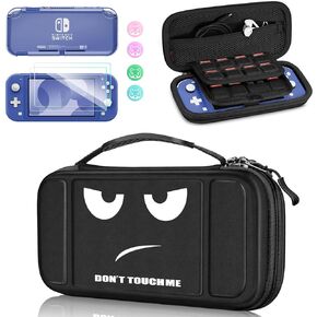 حافظة Fintie لجهاز Switch Lite، مجموعة ملحقات 8 في 1 Switch Lite مع حقيبة حمل Nintendo Switch Lite، حافظة شفافة ناعمة من مادة TPU، واقي شاشة Switch Lite، مقابض إبهام Switch، لا تلمس