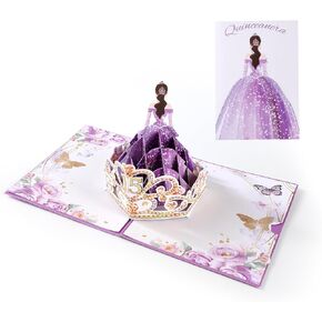 Rotel Quinceanera Card,15th Birthday Card for Quinceanera Gifts,Tarjetas Para 15 Años Quinceañeras,Numero 15 Centro De Mesa Decoracion Para 15 Años Quinceañeras