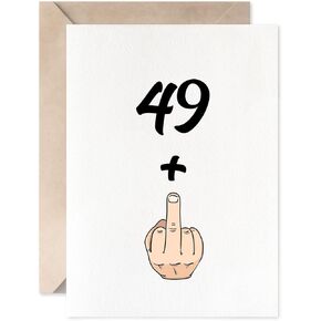 MAGJUCHE Funny 50th Birthday Card, 49+1 women Or Men Sweet 50 Years Old Birthday Gift Joke Card