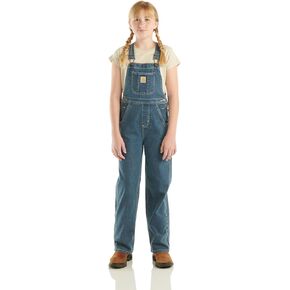 Carhartt Girls Denim Jean Bib Overalls (Unlined)