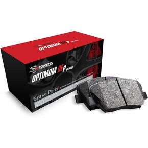 R1 Concepts Front Optimum OEp Series Brake Pads With Rubber Steel Rubber Shims| Fits 2017-2019 Jaguar XE, 2017-2020 Jaguar F-Pace, 2017-2020 Jaguar XF, 2018-2020 Land Rover Range Rover Velar