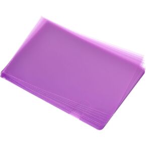 PATIKIL L Type Folders 24 Pack A4 Plastic Clear Document Folder File Jacket Sleeves Project Pockets, Purple