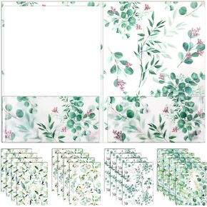 16 Pcs Eucalyptus Two Pocket Folders with Pocket File Folder Plastic Letter Size School Folders with Pockets for Teacher Classroom Office Home Business Supplies (8.66 x 12.01 in)