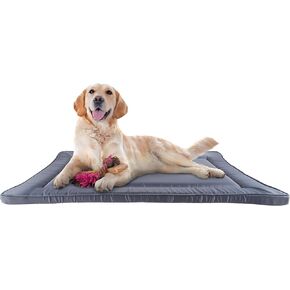 Petmaker Waterproof Dog Bed - 38.75x25 Large Dog Bed with Raised Edge - Easy-to-Clean Multi-Purpose Crate Mat for Home and Car Travel (Navy)