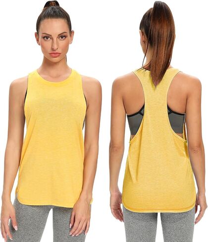 Ullnoy Workout Tank Tops for Women Running Muscle Tanks Sleeveless Loose Fit Gym Yoga Sport Shirts 3-5 Pack in Kuwait