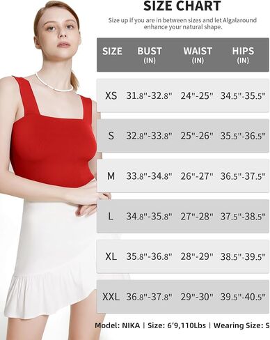 ALGALAROUND Double Lined Bodysuit Tank Top for Women Square Neck Sleeveless Stretchy Comfortable Stylish in Kuwait