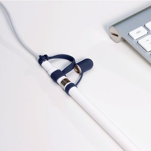 [4 قطع] FRTMA متوافق مع غطاء قلم Apple / غطاء طرف قلم Apple / حبل محول الكابل / حامل غطاء قلم Apple متوافق مع قلم iPad Pro، أزرق منتصف الليل in Kuwait