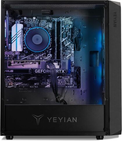 كمبيوتر ألعاب YEYIAN Tanto - Intel الجيل الثالث عشر i5 13400F 2.50 جيجاهرتز، كمبيوتر مكتبي GeForce RTX 4060 8 جيجابايت، 1 تيرابايت NVMe SSD، 16 جيجابايت DDR5 4800 RAM، 650 وات PSU، Intel B760، Win 11 Home Prebuilt PC، واي فاي جاهز in Kuwait