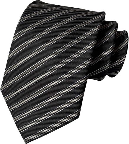Elfeves Men's Striped Gingham Check Pattern Ties Business Formal Designer Neckties in Kuwait