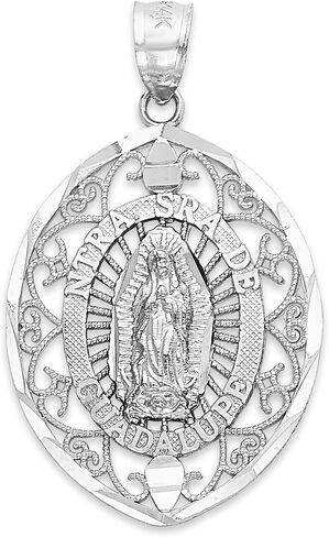 قلادة من الفضة الإسترليني عيار 925 فيرجن دي غوادالوبي لقلادة مريم العذراء هدية كاثوليكية ساحرة لها in Kuwait