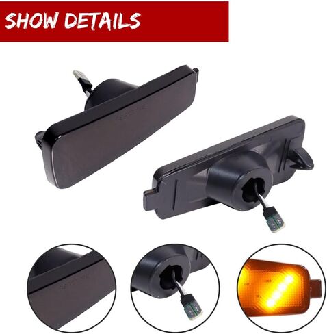 for 2006 2007 2008 2009 2010 2011 Chevrolet HHR Smoked Lens Front & Rear Bumper Corner Side Marker Lights Housing Assembly Kit,4 pcs in Kuwait