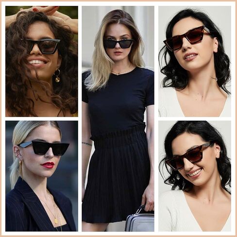 نظارات شمسية من ANDWOOD على شكل عين القطة للنساء بإطارات Cateye مستقطبة ونظارات شمسية كلاسيكية مربعة كلاسيكية كلاسيكية in Kuwait