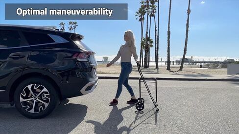 عربة تسوق أدوات البقالة الدوارة Mount Plus SF-118-2 مع سلة مزدوجة | قابلة للطي بسهولة ومحمولة لتوفير المساحة والمتانة الثقيلة | تتحرك بسلاسة في الشوارع والمتاجر والأرصفة وفي الداخل in Kuwait