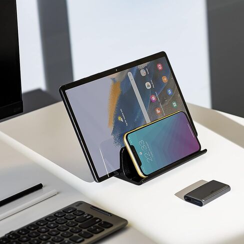 حامل كمبيوتر محمول MP Mobile Pixels بتصميم 3 في 1، حامل ألومنيوم لسطح المكتب قابل للتعديل للهواتف الذكية والأجهزة اللوحية وأجهزة الكمبيوتر المحمولة والكتب (أسود) in Kuwait