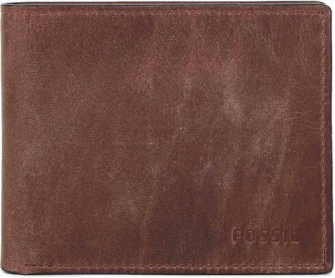 Fossil Men's Derrick Leather RFID-Blocking Bifold Passcase with Removable Card Case Wallet for Men in Saudi Arabia