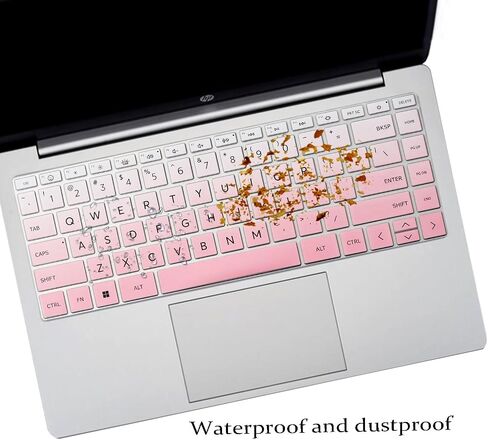 2 PCS Keyboard Cover for 2023 2022 HP Laptop 14 14-em 14-ES 14-ep 14-ek 14-ed 14t-eh100 14z-em000 em0047nr 14t-es000 es0013dx es0033dx 14t-ep000 ep0097nr Laptop Keyboard Protector Skin-Black+Clear in Saudi Arabia