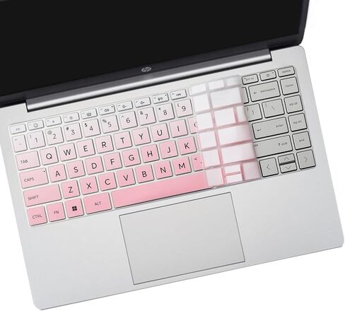 2 PCS Keyboard Cover for 2023 2022 HP Laptop 14 14-em 14-ES 14-ep 14-ek 14-ed 14t-eh100 14z-em000 em0047nr 14t-es000 es0013dx es0033dx 14t-ep000 ep0097nr Laptop Keyboard Protector Skin-Black+Clear in Saudi Arabia