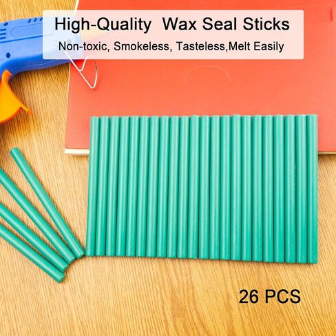 26-Piece 7mm Mini Wax Seal Sticks for Glue Guns – Elegant Sealing for Wedding Invitations, Greeting Cards, Wine Bottles & DIY Crafts （Champagne Gold） in Saudi Arabia
