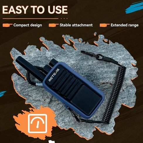 Retevis RA55 Mountain Radios, 148g Noise Reduction 2 Way Radio, 1200mAh Rocky Walkie Talkies Long Range, Carabiner Clip, Rechargeable Two Way Radios for Mountaineering, Climbing, Camping 2 Pcs in Saudi Arabia