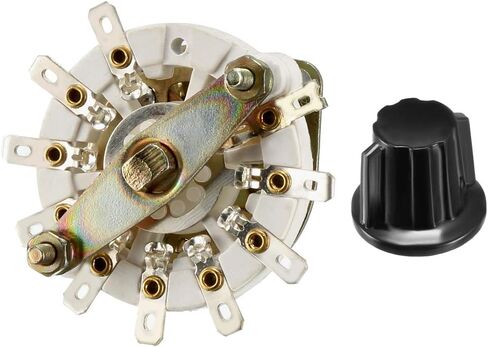 uxcell 1P9T 1 Pole 9 Position 1-Deck Band Channel Rotary Switch Selector with Knob in Saudi Arabia