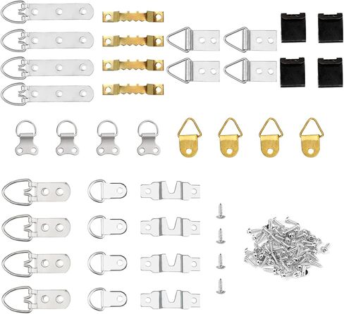 96 قطعة من شماعات إطار الصورة، مجموعة تعليق الصور مع براغي وخطاطيف للصور لتعليق لوحة الصور العائلية على الحائط in Kuwait
