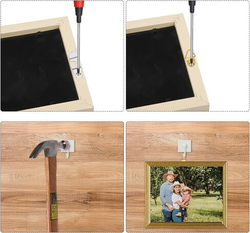 96 قطعة من شماعات إطار الصورة، مجموعة تعليق الصور مع براغي وخطاطيف للصور لتعليق لوحة الصور العائلية على الحائط in Kuwait