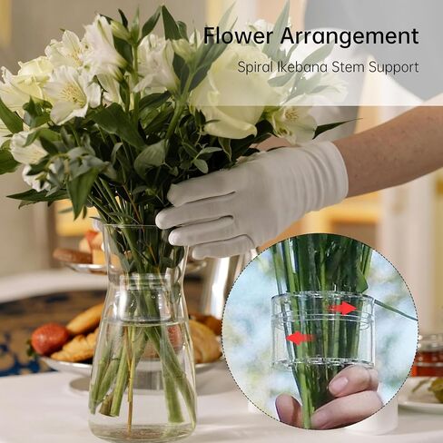 Spiral Ikebana Stem Holder,Flower Arranger Twist Bouquet Holder Reusable Floral Grid for Vasewedding Bouquet Holder (Green) in Saudi Arabia