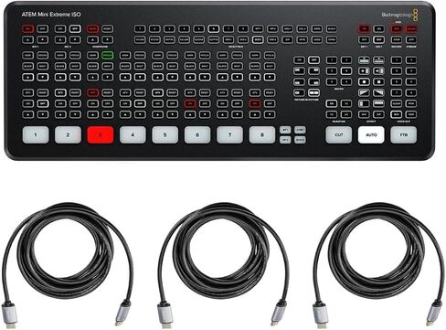 Blackmagic Design ATEM Mini Extreme ISO Bundle with 3X - H&A 10' HDMI Cable in Saudi Arabia