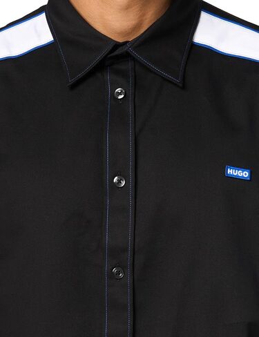 HUGO Men's Small Logo Short Sleeve Button Down Shirt in Saudi Arabia
