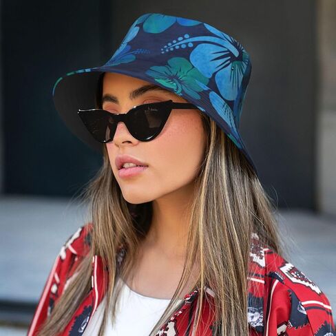 Funny Print Bucket Hats, Reversible Sun Cap Summer Packable Travel Fisherman Hat for Men Women Teens in Saudi Arabia