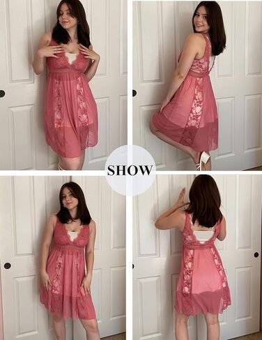 Avidlove Babydoll الملابس الداخلية للنساء قمصان النوم مثير للعروس الدانتيل قميص الملابس الداخلية Nighty in Kuwait