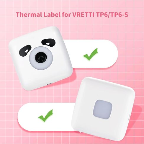 vretti Colorful Adhesive Thermal Sticker Paper for TP6-S/TP6 Pocket Printer, 57mm *30mm, 3 Rolls for Journal, Photos, Notes, Kids Gift in Saudi Arabia