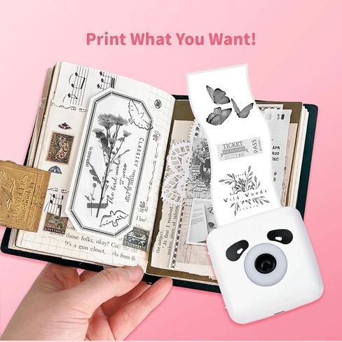 vretti Colorful Adhesive Thermal Sticker Paper for TP6-S/TP6 Pocket Printer, 57mm *30mm, 3 Rolls for Journal, Photos, Notes, Kids Gift in Saudi Arabia