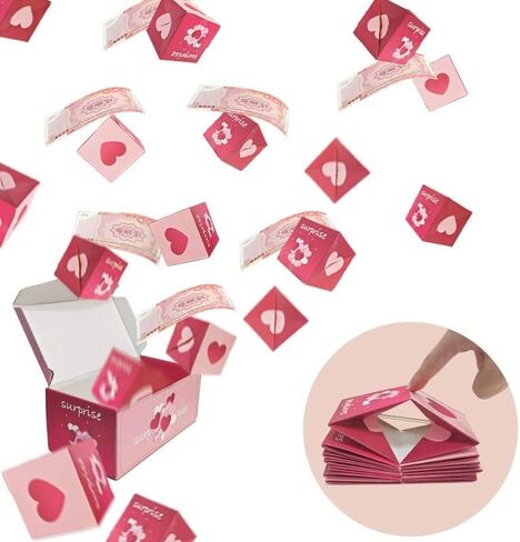 CUHBIV Exploding Surprise Gift Box, 14 Count, Pop-Up Cash Gift Box for Birthday, Anniversary, Valentine, Creative DIY Gift Wrapping in Saudi Arabia