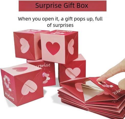 CUHBIV Exploding Surprise Gift Box, 14 Count, Pop-Up Cash Gift Box for Birthday, Anniversary, Valentine, Creative DIY Gift Wrapping in Saudi Arabia