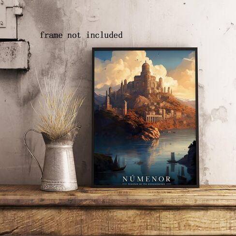 8pcs Travel Middle Earth Landscape Posters Vintage Travel Canvas Poster Nordic Painting Wall Art Collage Kit Print Modern Family Bedroom Decor Fan gifts8x12inch Unframed in Saudi Arabia