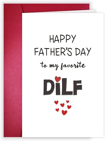 بطاقة عيد أب سعيد من الزوجة، بطاقة DILF مضحكة للأب والأب، إلى DILF المفضلة لديك in Kuwait
