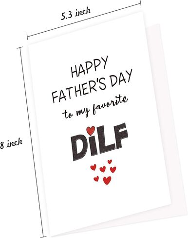 بطاقة عيد أب سعيد من الزوجة، بطاقة DILF مضحكة للأب والأب، إلى DILF المفضلة لديك in Kuwait