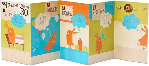 American Greetings Funny 30th Birthday Card (Four Stages) in Saudi Arabia